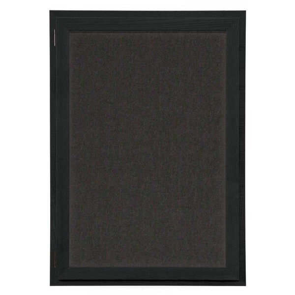 Outdoor Enclosed Combo Board, 72"x36", Black Frame/Black & Black